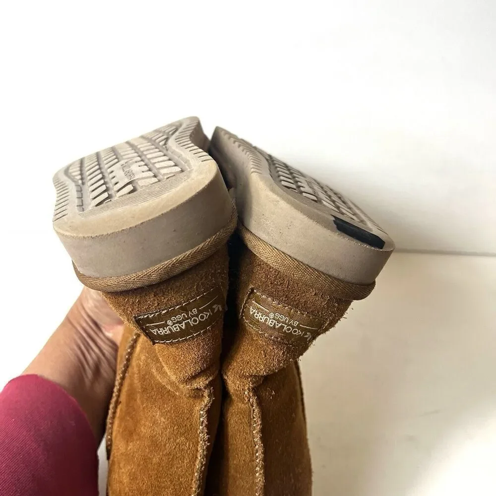 Koolaburra By Ugg 1017090 Chestnut Winter Boots Women Sz 6 Sherpa Lining Pull On